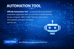OffCode Automation tool | AI Powered logo